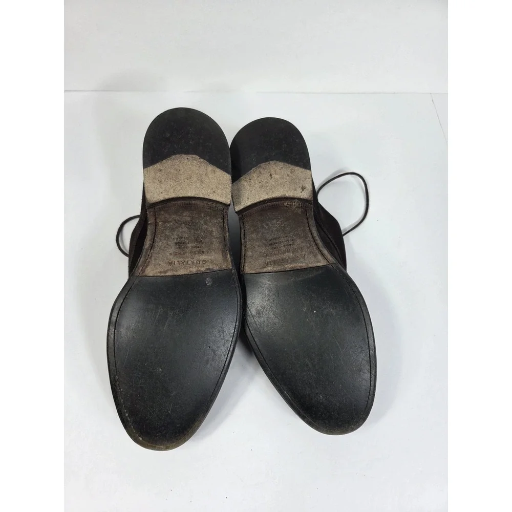 AQUATALIA Made In Italy Oxfords Brown Suede Shoes Size 8 Men